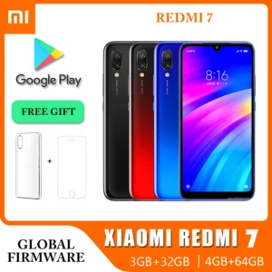 Teléfono Inteligente Xiaomi Redmi 7 Original, ROM Global, 4 64Gb, pantalla HD de 6,26 pulgadas, ocho núcleos, 4000 MAh, desbloqueado, Android, 4G